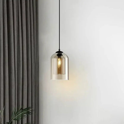 Suspension en verre fumé au design épuré Ø 15 cm | Ilma