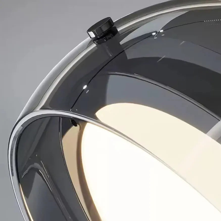 Suspension en verre fumé moderne Ø 20 cm | Naela