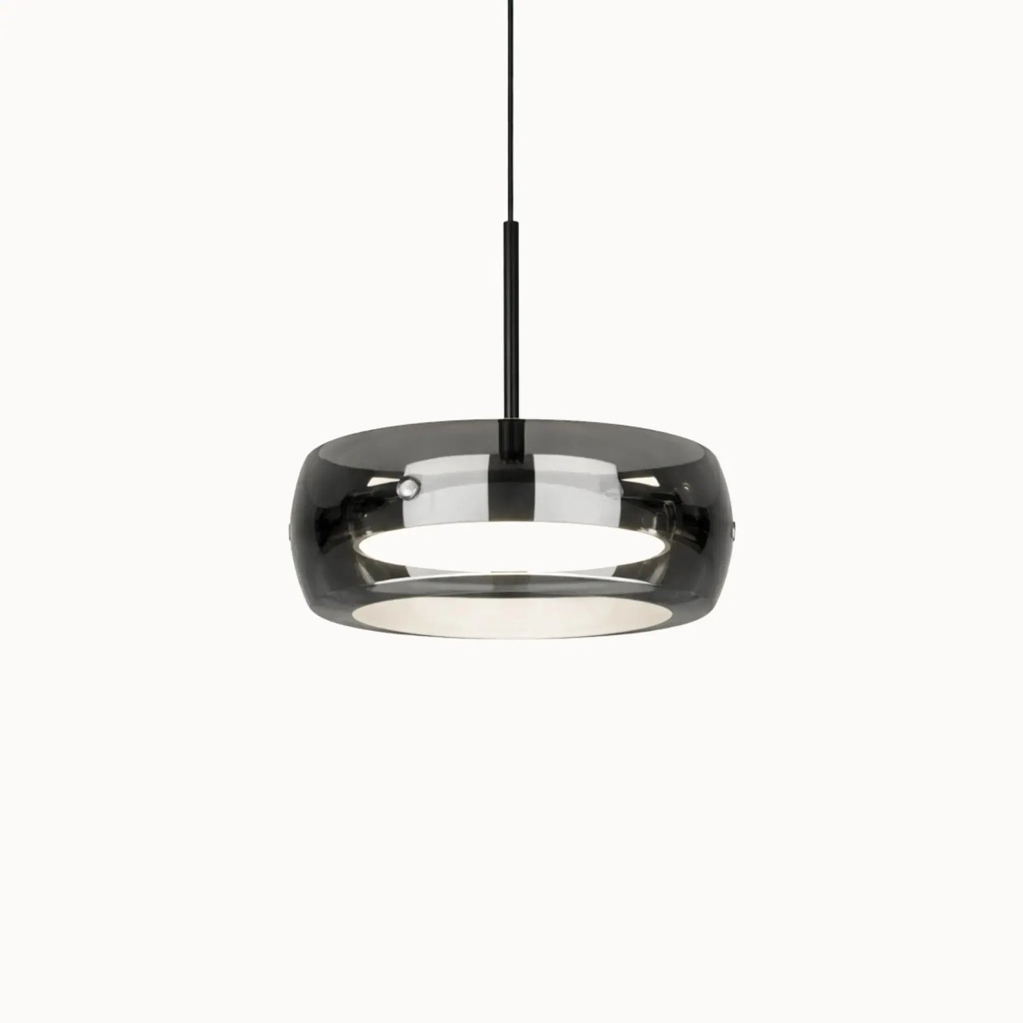 Suspension en verre fumé moderne Ø 20 cm | Naela