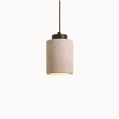 Suspension Moderne en Pierre de Travertin et Bois | Lumi