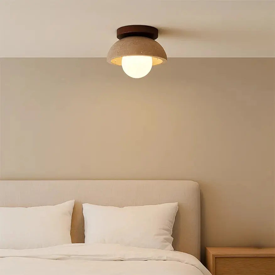 Rencontrez les Vare - Plafonnier Scandinave en Travertin et Bois