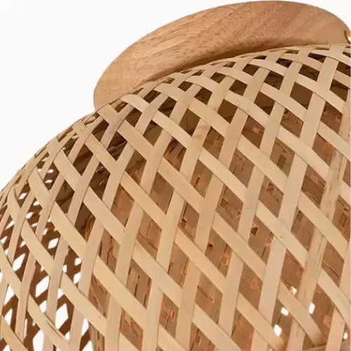 Plafonnier en bambou au design minimaliste Ø 30 cm | Luna