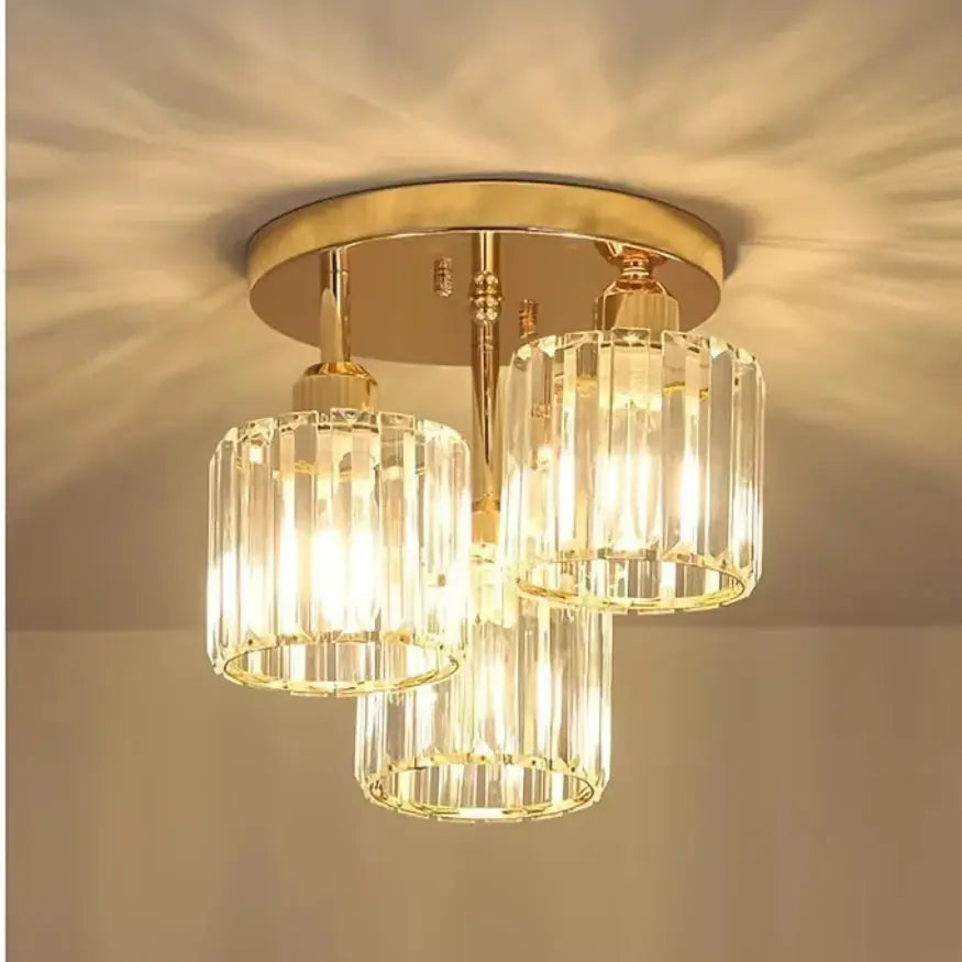 Plafonnier contemporain en verre - Éclairage à 3 ampoules | Leif