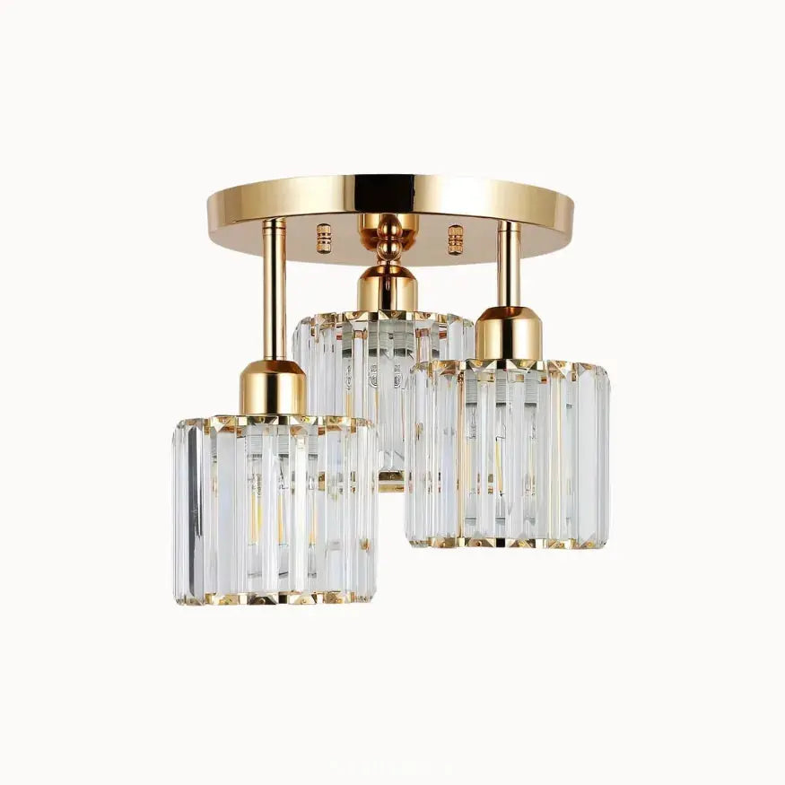 Plafonnier contemporain en verre - Éclairage à 3 ampoules | Leif