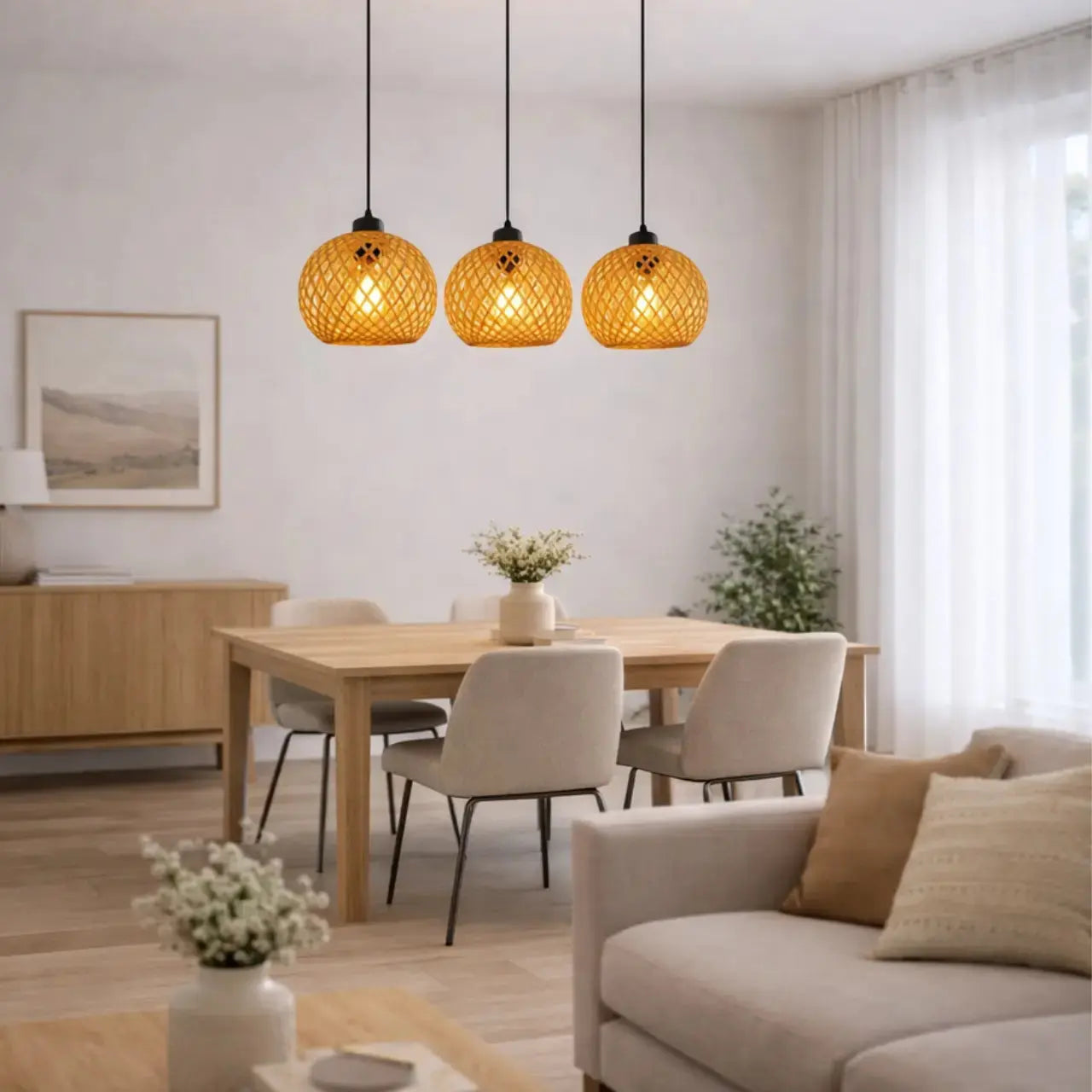 Suspension Sphérique en Bambou Ø 20 cm | Ronden