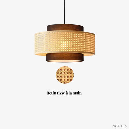 Suspension en rotin naturel au design nordique - Ø 40 cm | Runa