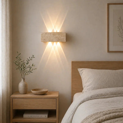 Applique Murale LED Design en Travertin | Sorell