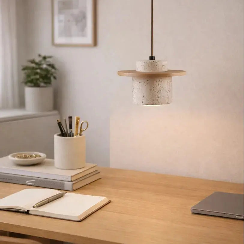 Suspension scandinave en travertin Ø 20 cm | Ålesund