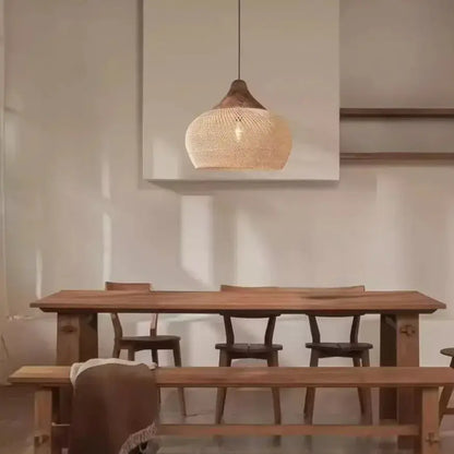 Suspension en rotin naturel 50 cm de diamètre | Kaia