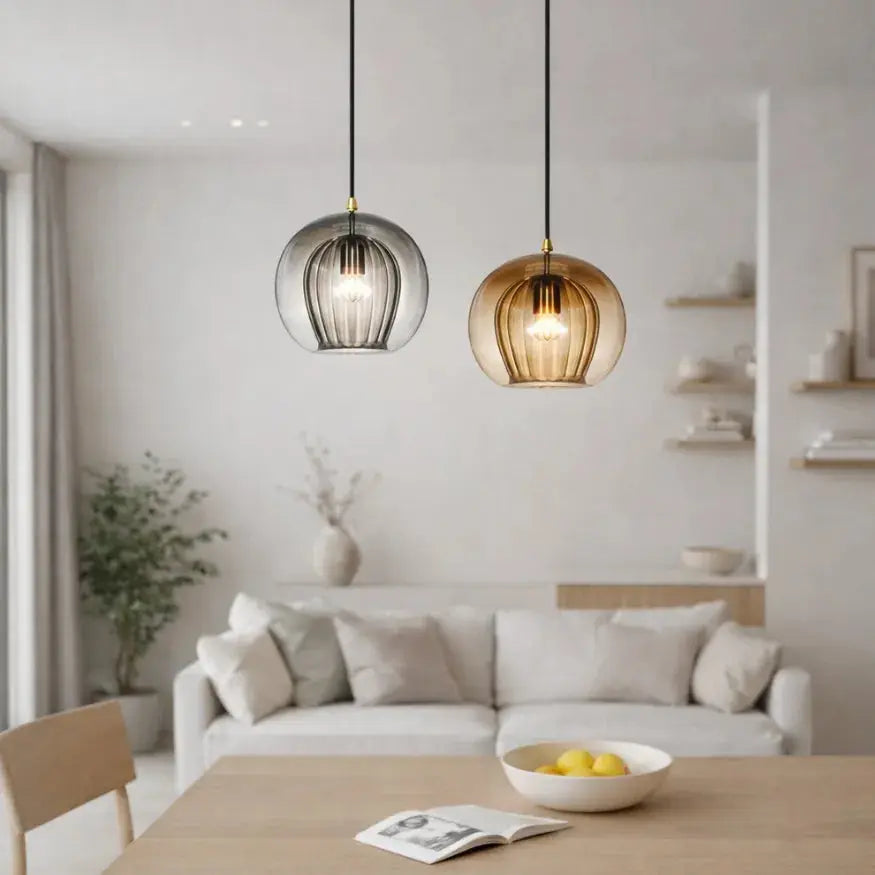Suspension en verre design Ø 20 cm | Vika