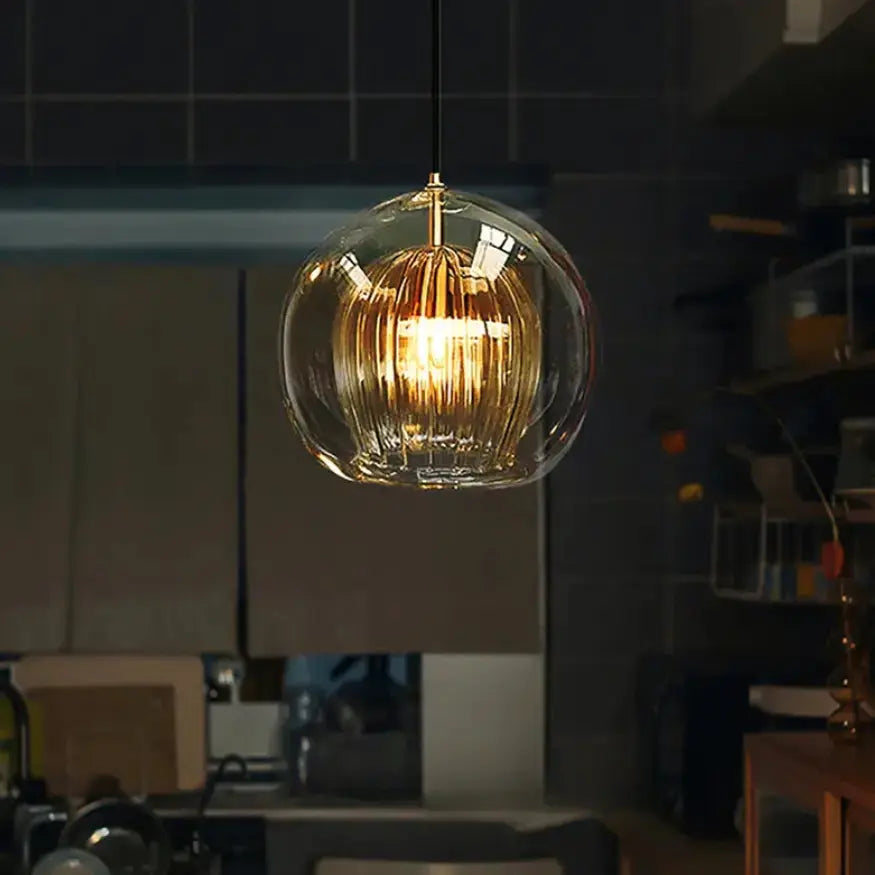 Suspension en verre design Ø 20 cm | Vika